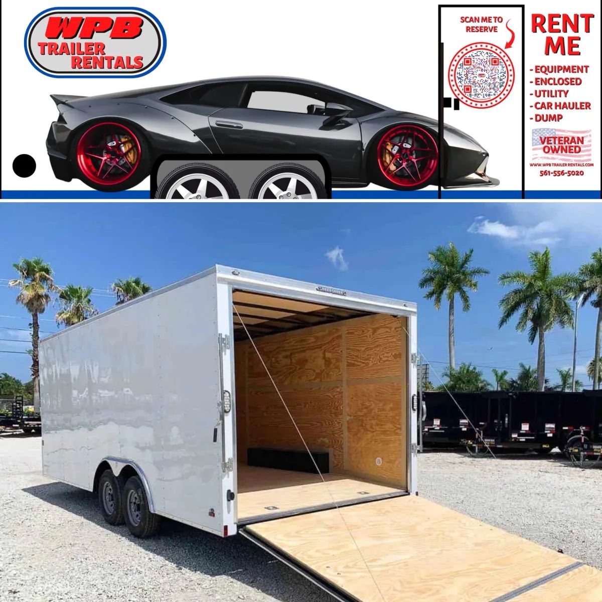 20 ft Enclosed Trailer w/Ramp