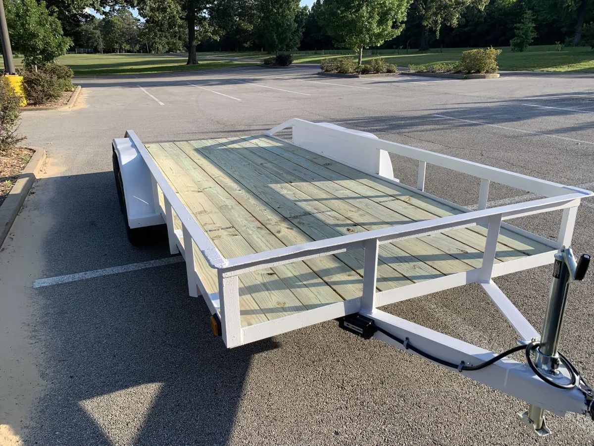 16 ft Utility Trailer White