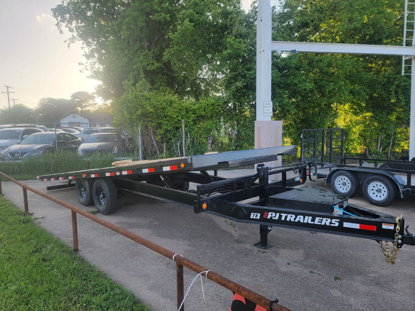 22' x 102" PJ Flat Bed Tilt Trailer Rental